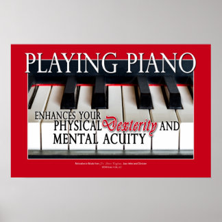 Poster Presentes para Estudantes de Piano - Educação para