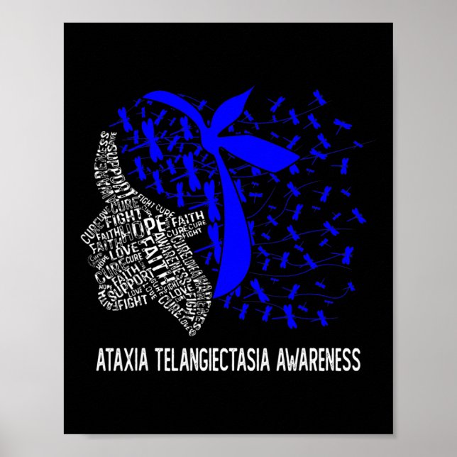 Poster Presentes Para Mulheres Usamos Azul Para Ataxia Te (Frente)