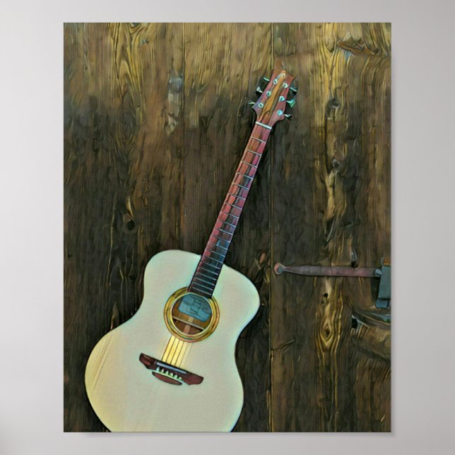 Poster Presentes para um guitarrista músico (Frente)
