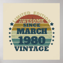 Presentes personalizados de aniversário vintage