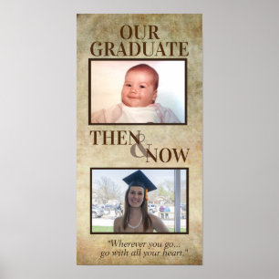 Poster Presentes personalizados de graduação, então e 