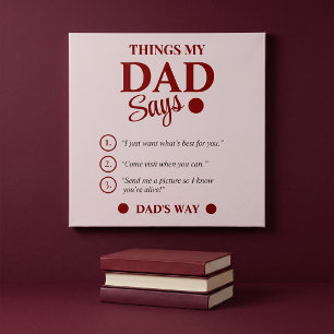 Poster Presentes Personalizados para o Pai com Frases do 