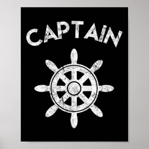 Poster Presentes Roda Capitão do Barco Veloz Barco de Vel