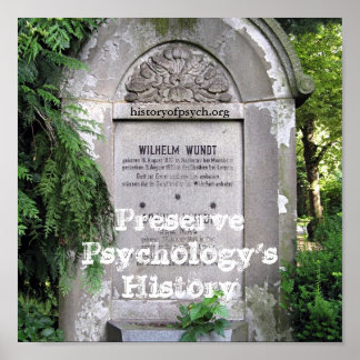 Pôster Preservar a história da psicologia