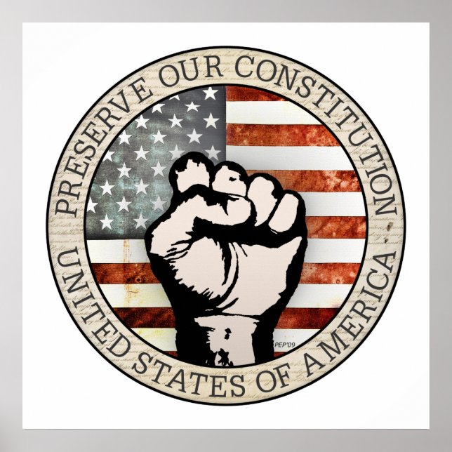 Pôster Preservar a nossa Constituição (Frente)