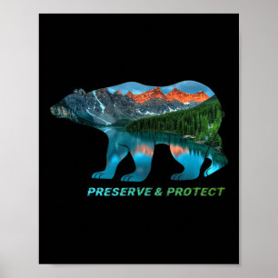 Poster Preservar & Proteger a Proteção Ambiental, C