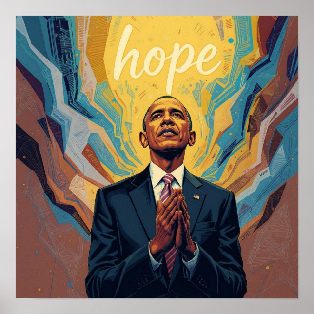 Poster President Barack Obama and the Message of Hope  (Frente)