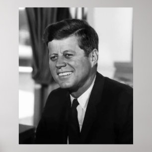 Pôster President Kennedy In Black And White