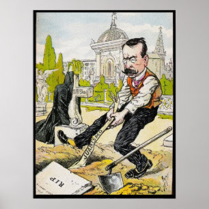 Pôster Presidente 1907 de Argentina da caricatura do
