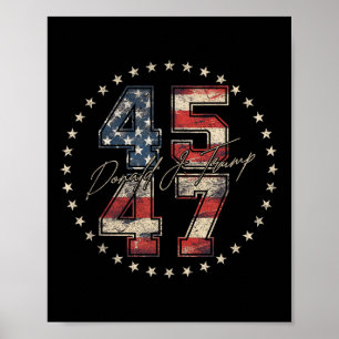 Poster Presidente 45 47 Dia da Inauguração de Trump 2025 
