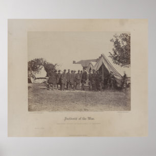 Poster Presidente Abe Lincoln no campo de batalha de