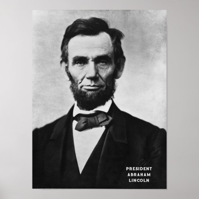 Poster Presidente Abraham Lincoln EUA (Frente)