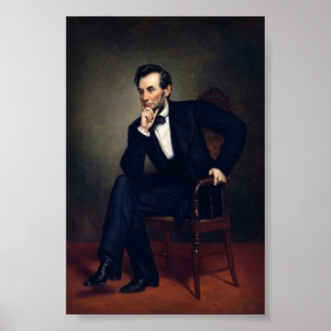 Poster Presidente Abraham Lincoln Retrato de Healy (Frente)