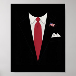 Poster Presidente Americano Trump Suit Easy Halloween Cos