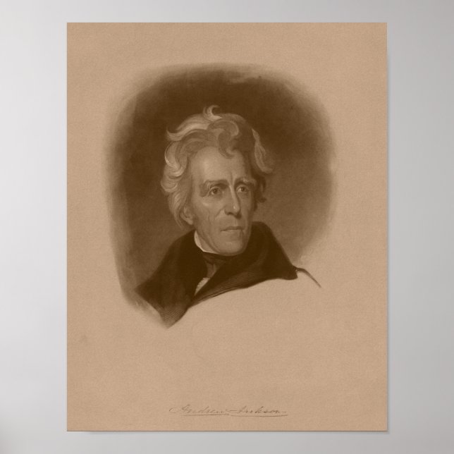 Pôster Presidente Andrew Jackson - História Americana (Frente)
