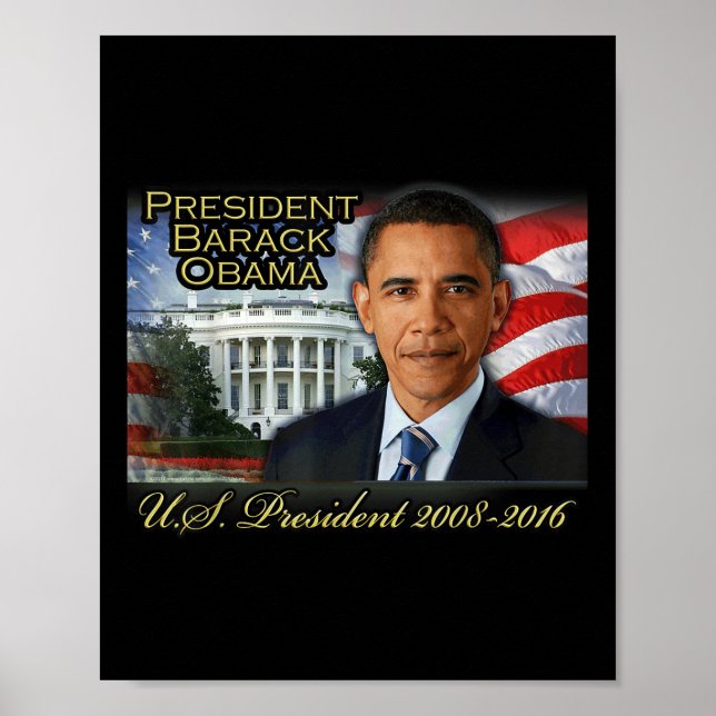 Poster Presidente Barack Obama 2008-2016 Presidente dos E (Frente)