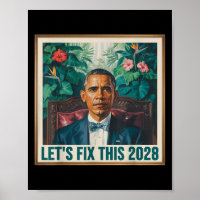 Presidente Barack Obama 2028 Rtrait Patriótico Dem