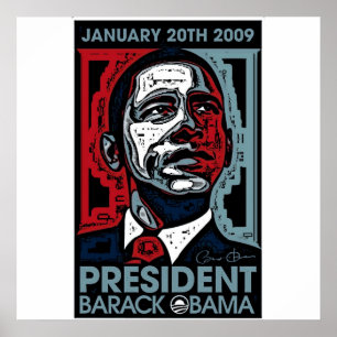 Poster Presidente Barack Obama 20 de janeiro de 2009