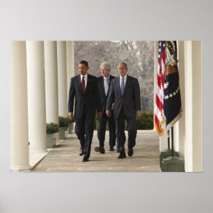 Pôster Presidente Barack Obama e presidentes anteriores