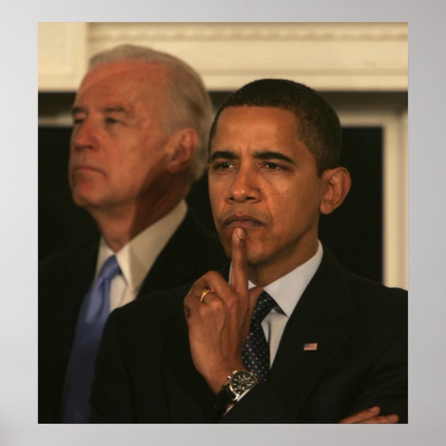 Pôster Presidente Barack Obama e Vice-Presidente (Frente)