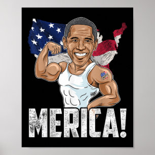 Poster Presidente Barack Obama Merica 4 De Julho, Curioso