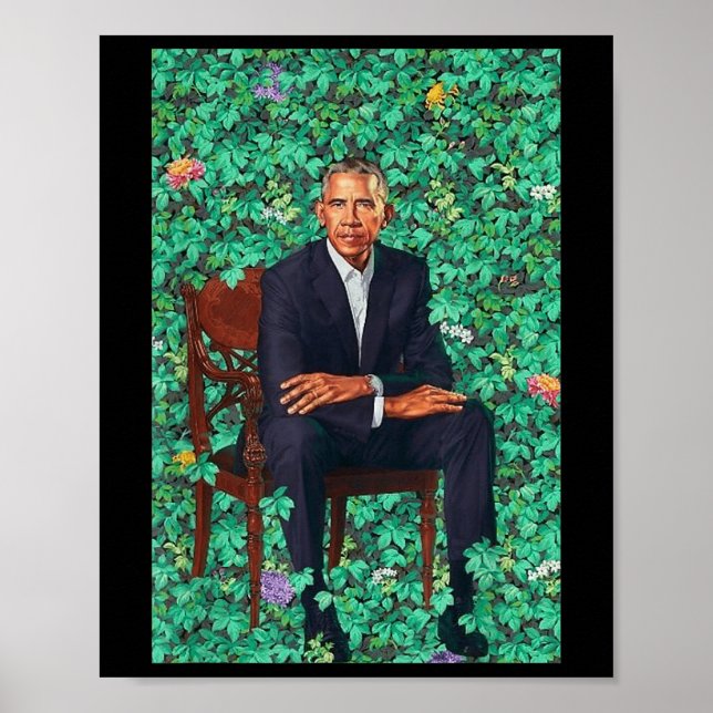 Poster Presidente Barack Obama Retrato Camisa (Frente)