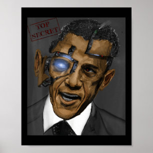 Poster Presidente Barack Obama - Robô Mau Legal