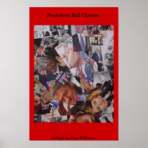 Poster Presidente Bill Clinton Collage