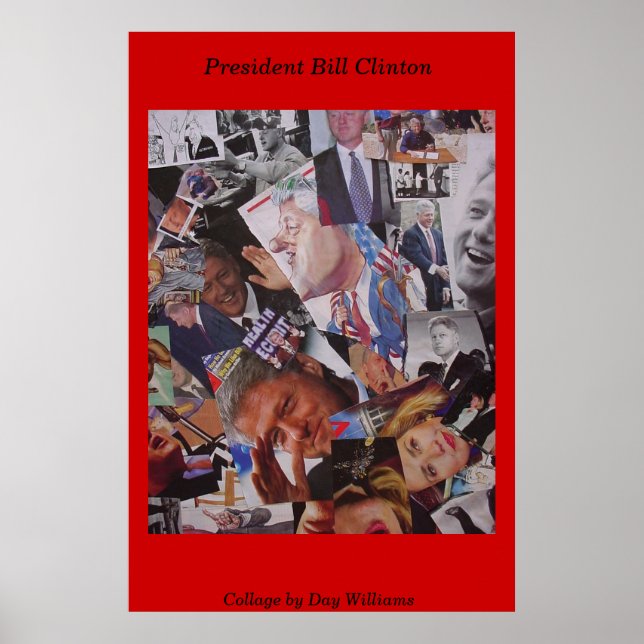 Poster Presidente Bill Clinton Collage (Frente)