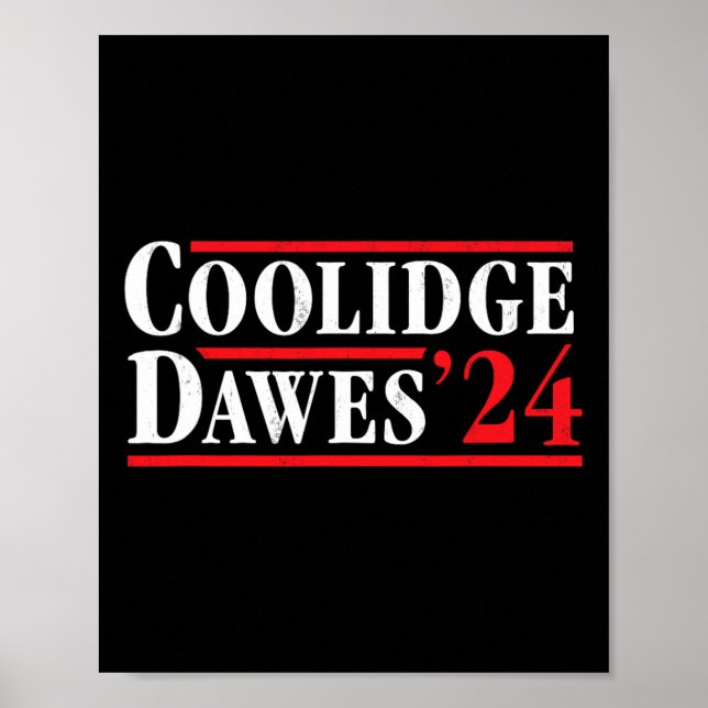 Poster Presidente Calvin Coolidge 1924 - Retro 4 De Julho (Frente)