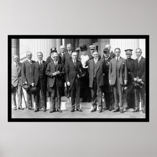 Poster Presidente Coolidge e Herbert Hoover 1923