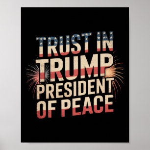 Poster Presidente Da Paz Confia No Trump 1