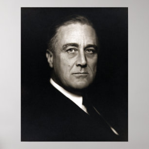 Poster Presidente da Vintage Franklin D. Retrato Roosevel
