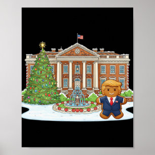 Poster Presidente de gengibre engraçado Trump Natal Féria