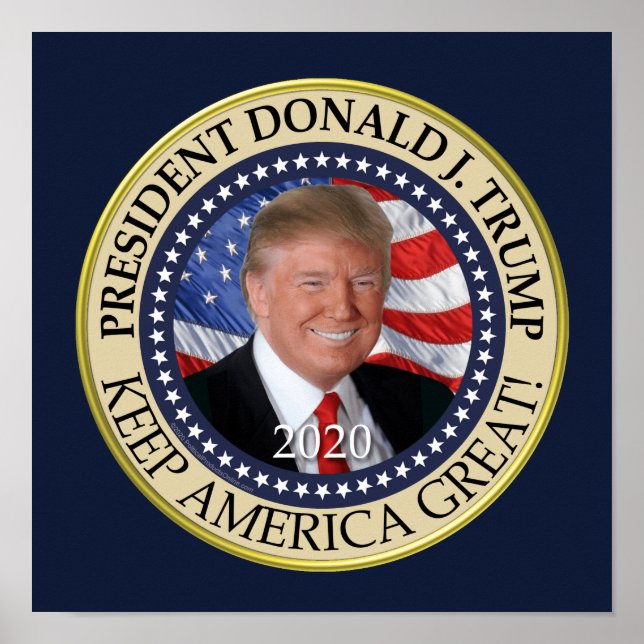 Poster Presidente Donald Trump 2020 Mantenha o Excelente  (Frente)