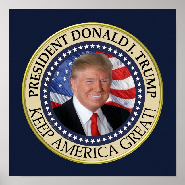 Poster Presidente Donald Trump 2020 Mantenha o Excelente  (Frente)