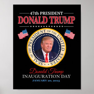 Poster Presidente Donald Trump Dia de Inauguração 2025 Me
