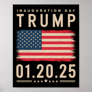 Poster Presidente Donald Trump Dia de Inauguração 2025 Me