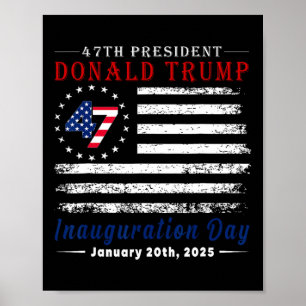 Poster Presidente Donald Trump Dia de Inauguração 2025 Vi