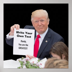 Poster Presidente Donald Trump - escreva seu próprio