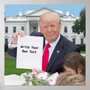 Pôster Presidente Donald Trump - Escreva Seu Próprio Tex