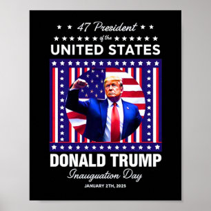 Poster Presidente Donald Trump Inauguração Dia 2025