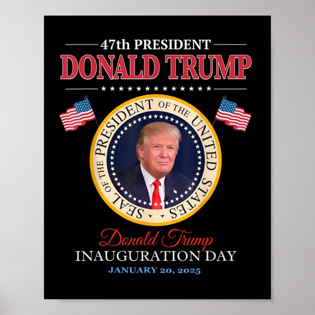 Poster Presidente Donald Trump Inauguração Dia 2025 (Frente)