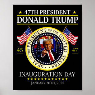 Poster Presidente Donald Trump Inauguração Dia 2025