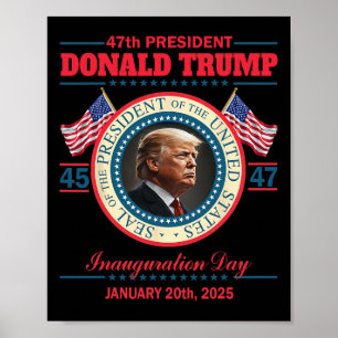 Poster Presidente Donald Trump Inauguração Dia 2025
