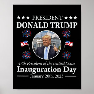 Poster Presidente Donald Trump Inauguração Dia 2025