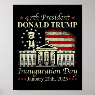 Poster Presidente Donald Trump Inauguration Day 2025 Us F