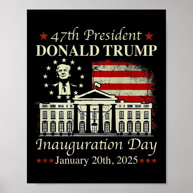 Poster Presidente Donald Trump Inauguration Day 2025 Us F (Frente)