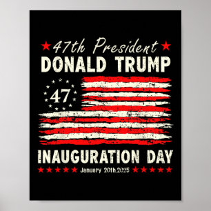 Poster Presidente Donald Trump Inauguration Day 2025 Vint