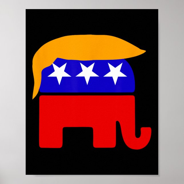 Poster Presidente Donald Trump Republicano Elephant Hair (Frente)